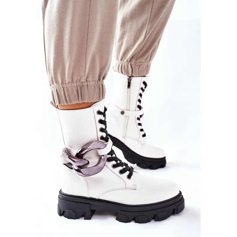 S.Barski Bottines S. Barski Femme Blanc Jensen blanche