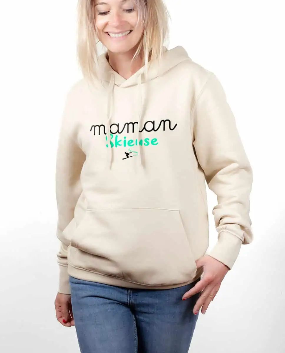 SWEAT FEMME : MAMAN SKIEUSE - Les Savoyards