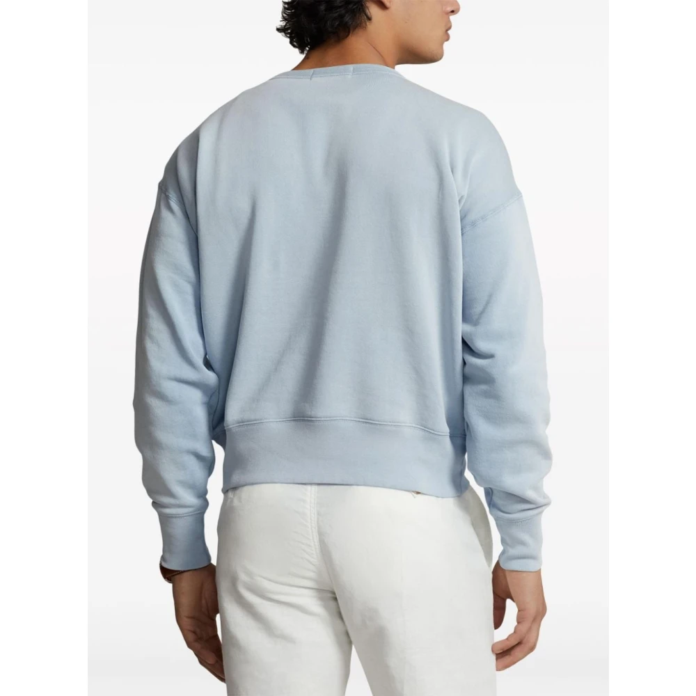 Sweat-shirt col rond bleu clair