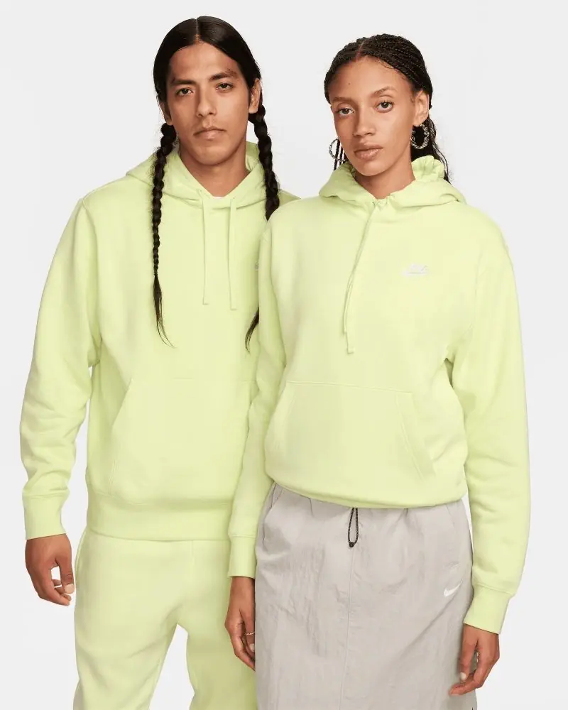 Sweat à capuche Nike Sportswear Club Fleece Vert Lumineux pour homme