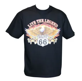 T-shirt HOMME manches courtes - Aigle route 66 USA Biker Live the legend - 6722 