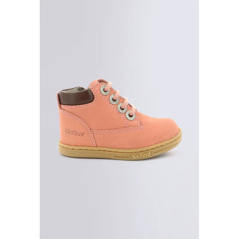 Tackland - Bottines rose clair pour fille et garçon - Kickers © Site Officiel