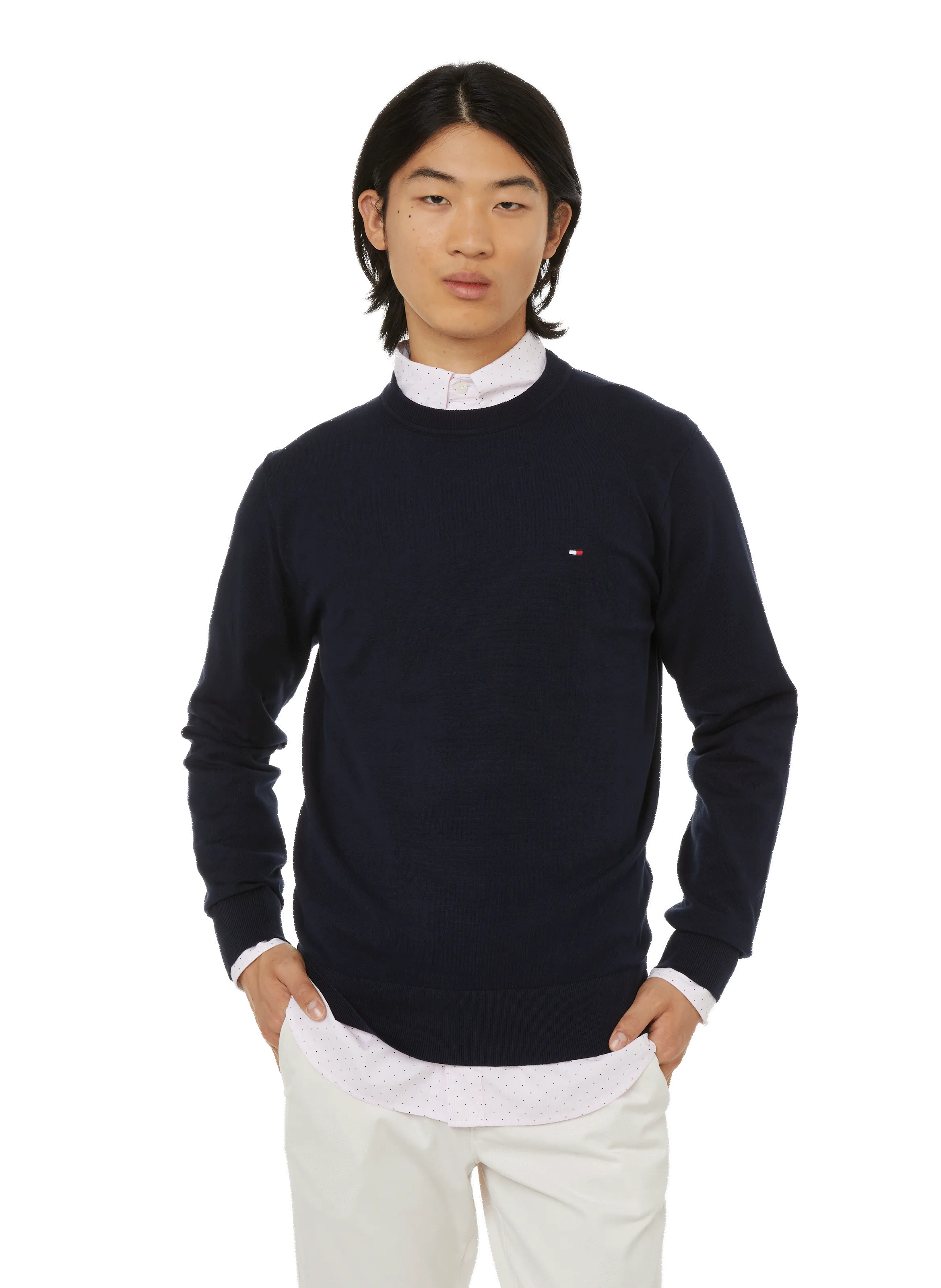 TOMMY HILFIGER  Pull en coton - Bleu